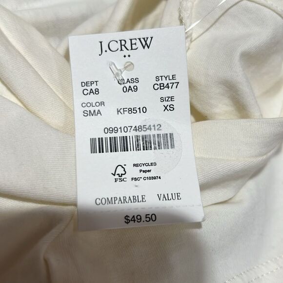 J. Crew Factory Martini graphic sequins Collector Tee Ivory NWT XS - Picture 2 of 6